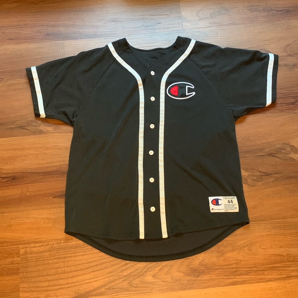 Champion Black Baseball Tee